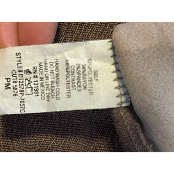 NWOT Naif Women Brown Floral Blouse Top Mixed material PM Spring Summer Classy - Picture 5 of 5